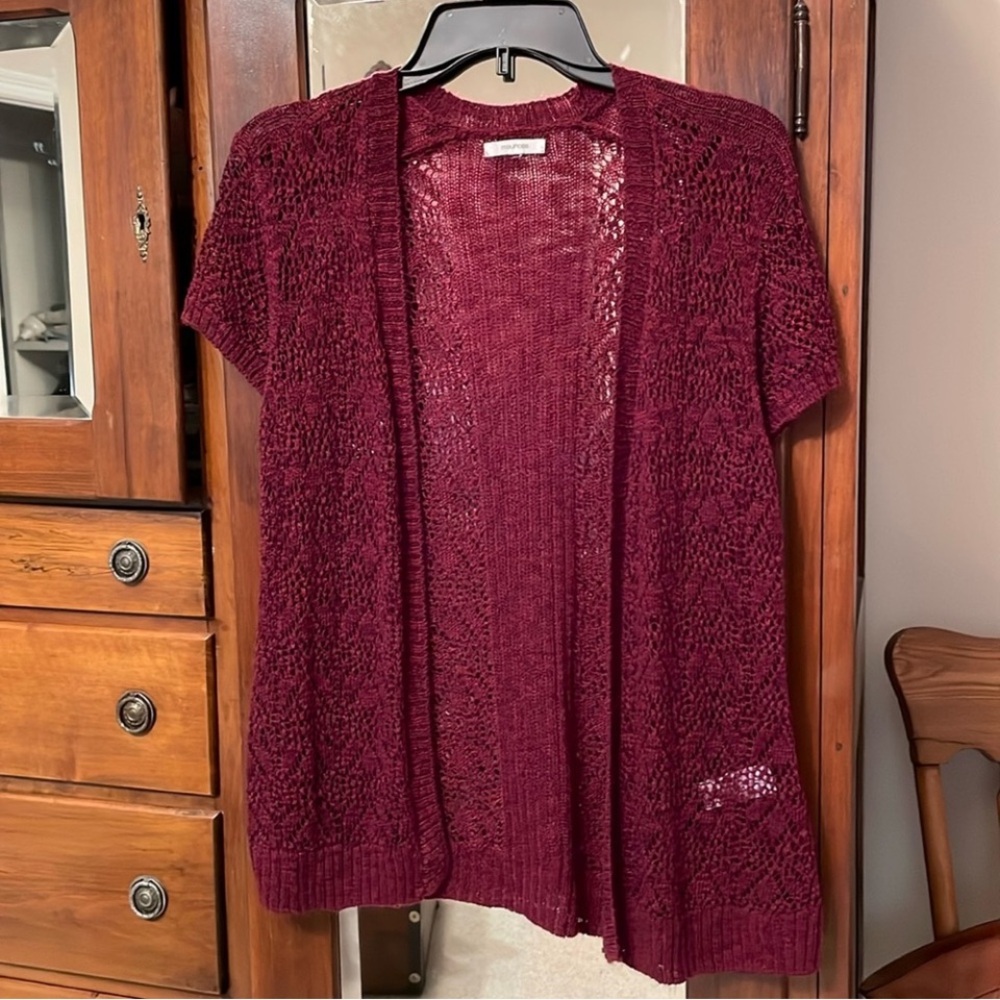 Burgundy cardigan